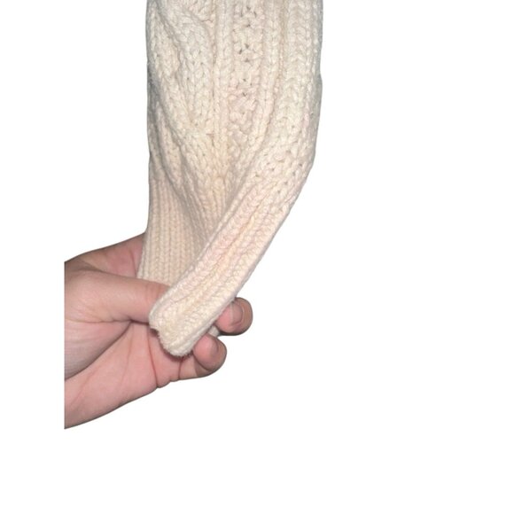 VTG American Eagle Fisherman Crewneck Sweater Knit Chunky Cable Ivory Men Large - Picture 2 of 7